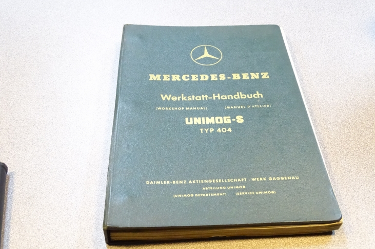 Werkstatt-handbuch / Manuel D' Atelier / Workshop manual / Werkplaatsboek Unimog - S Type 404 Franstalig