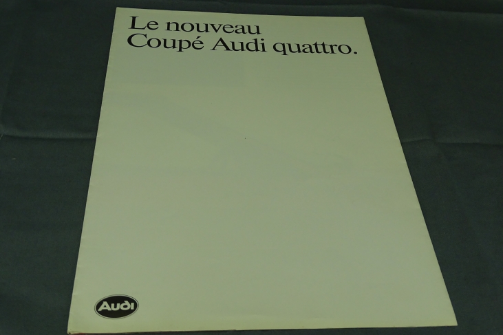 Folder Le Nouveau CoupÃ© Audi Quattro Frans 1984
