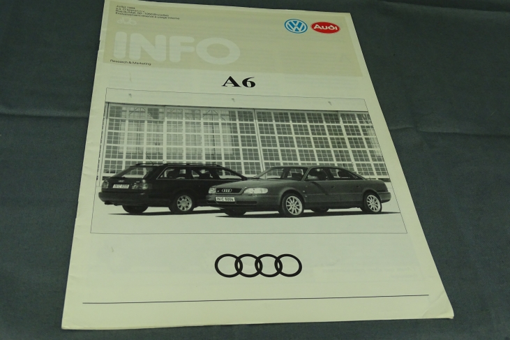 Folder Info Research & Marketing Audi A6 Frans 1994 