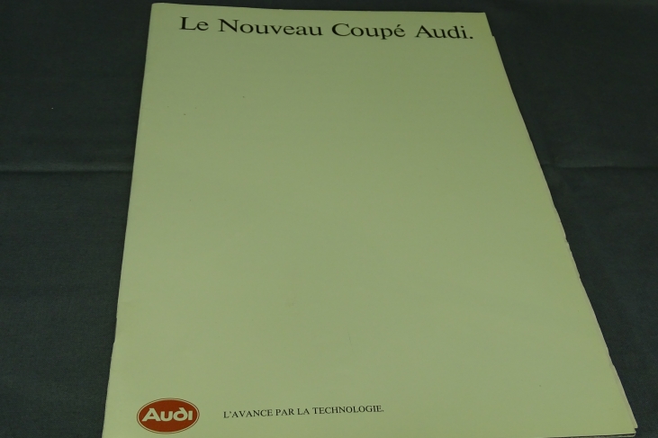 Folder Le Nouveau CoupÃ© Audi Frans 1990